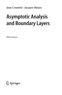 Image of Asymptotic Analysis and Boundary Layers