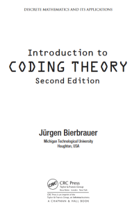 Image of Introduction to : Coding Theory