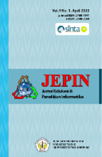 Image of JEPIN ( Jurnal Edukasi & Penelitian Informatika ) Vol 9, No 1 (2023)