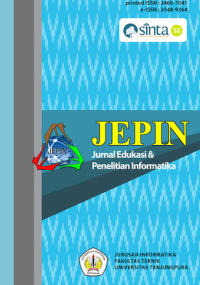 Image of JEPIN ( Jurnal Edukasi & Penelitian Informatika )  Vol 10, No 3 (2024)