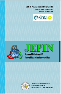 Image of JEPIN ( Jurnal Edukasi & Penelitian Informatika ) Vol 9, No 3 (2023)